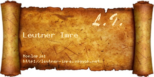 Leutner Imre névjegykártya